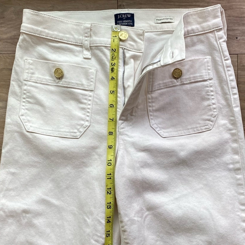 J. Crew Full Length Slim Wide Leg Jeans - Picture 4 of 10